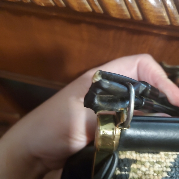 Vintage Fabric Flower Handbag - Picture 3 of 4